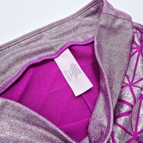 NWT More Than Magic -XS (4/5) M 7/ 8 Girls' Dazzle Printed Bike Shorts Purple - Picture 8 of 8